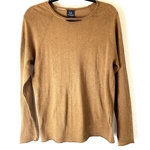 New Magaschoni Brown 100% Cotton Distressed Sweater Size XS